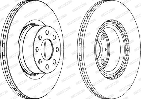 Ferodo DDF1298C - Disco de freno parts5.com