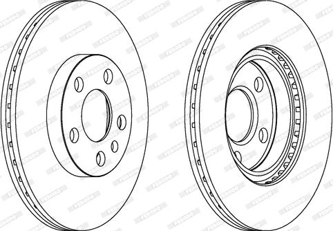 Ferodo DDF842 - Disque de frein parts5.com