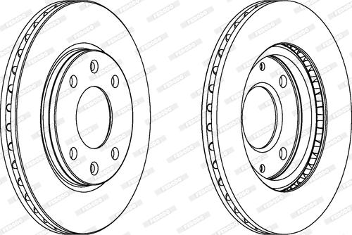 Ferodo DDF214C - Тормозной диск parts5.com