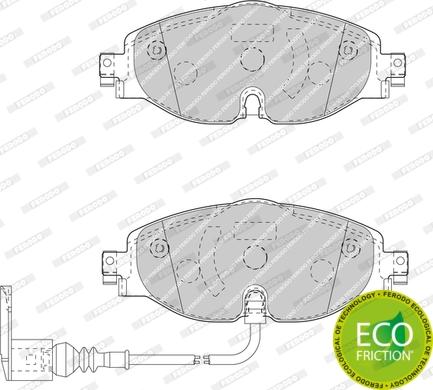 Ferodo FDB4433 - Sada brzdových destiček, kotoučová brzda parts5.com