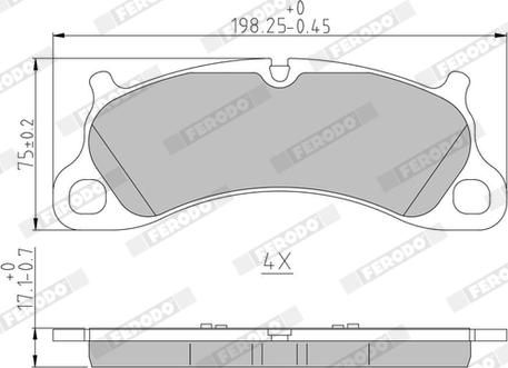 Ferodo FDB4664 - Set placute frana,frana disc parts5.com