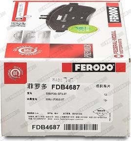 Ferodo FDB4687 - Set placute frana,frana disc parts5.com