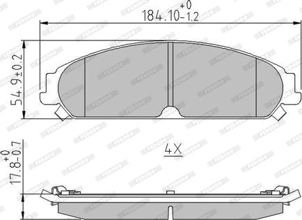 Ferodo FDB4078 - Brake Pad Set, disc brake parts5.com