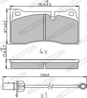 Ferodo FDB4195 - Fékbetétkészlet, tárcsafék parts5.com