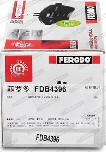 Ferodo FDB4396 - Set placute frana,frana disc parts5.com