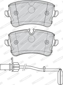 Ferodo FDB4393 - Komplet zavornih oblog, ploscne (kolutne) zavore parts5.com