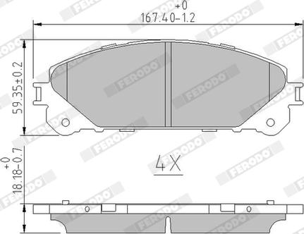 Ferodo FDB4354 - Set placute frana,frana disc parts5.com