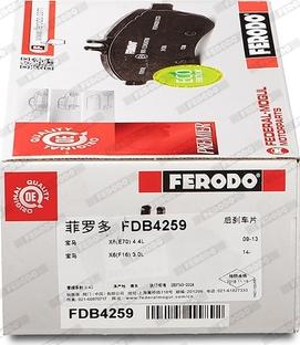 Ferodo FDB4259 - Set placute frana,frana disc parts5.com