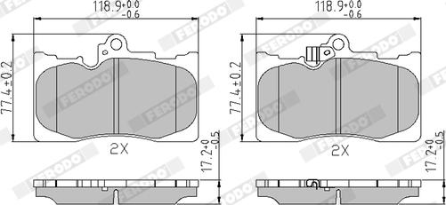 Ferodo FDB4216 - Brake Pad Set, disc brake parts5.com