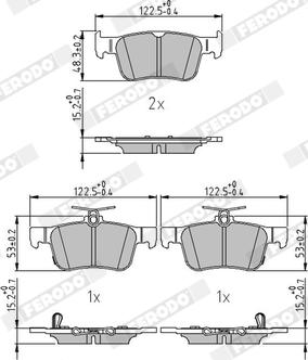 Ferodo FDB5240 - Zestaw klocków hamulcowych, hamulce tarczowe parts5.com