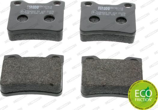 Ferodo FDB1415 - Fékbetétkészlet, tárcsafék parts5.com