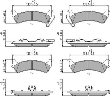 Ferodo FDB1549 - Set placute frana,frana disc parts5.com