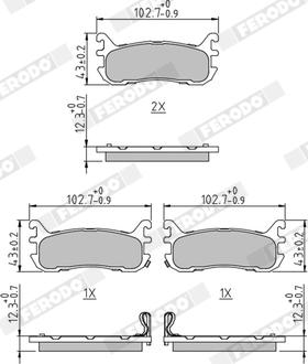 Ferodo FDB1012 - Set placute frana,frana disc parts5.com