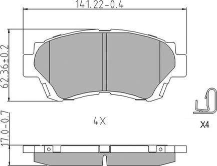 Ferodo FDB868 - Zestaw klocków hamulcowych, hamulce tarczowe parts5.com