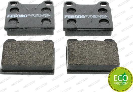 Ferodo FDB2M - Комплект спирачно феродо, дискови спирачки parts5.com