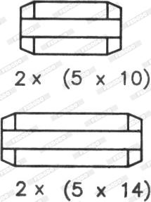 Ferodo FSB183 - Garnitura zavorne celjusti parts5.com