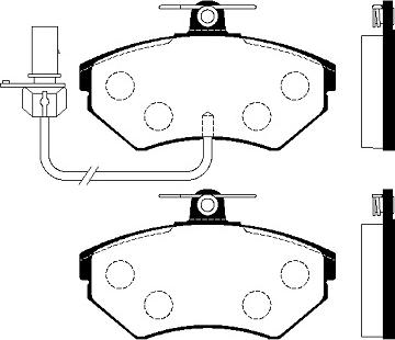 VW 8E0 698 151 AB - Komplet zavornih oblog, ploscne (kolutne) zavore parts5.com