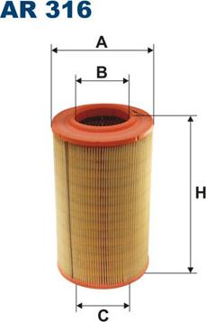 Filtron AR316 - Воздушный фильтр parts5.com