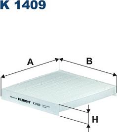 Filtron K 1409 - Filtru, aer habitaclu parts5.com