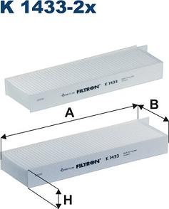 Filtron K 1433-2x - Filter, zrak notranjega prostora parts5.com