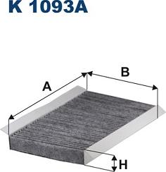 Filtron K1093A - Filtru, aer habitaclu parts5.com