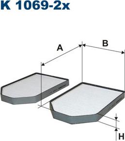 Filtron K1069-2x - Filtar, zrak unutarnjeg prostora parts5.com