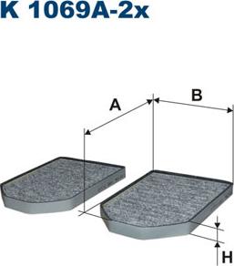 Filtron K1069A-2x - Filtar, zrak unutarnjeg prostora parts5.com