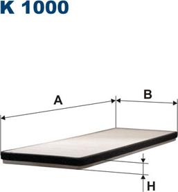 Filtron K1000 - Filtru, aer habitaclu parts5.com