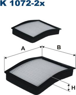 Filtron K1072-2x - Filtru, aer habitaclu parts5.com