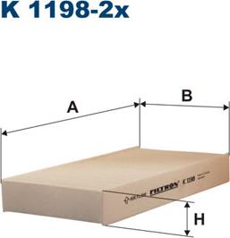 Filtron K1198-2x - Filter,salongiõhk parts5.com