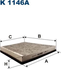 Filtron K1146A - Filtru, aer habitaclu parts5.com