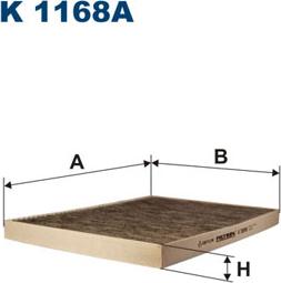 Filtron K1168A - Filtru, aer habitaclu parts5.com