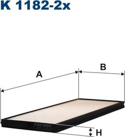 Filtron K1182-2x - Filtru, aer habitaclu parts5.com