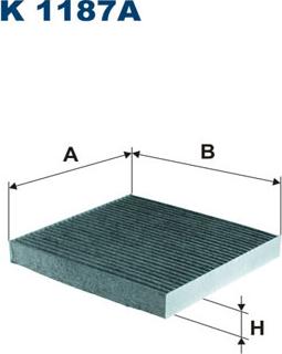 Filtron K1187A - Filtru, aer habitaclu parts5.com
