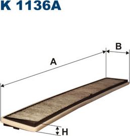 Filtron K1136A - Filtru, aer habitaclu parts5.com