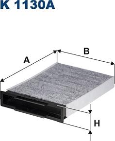 Filtron K1130A - Filtr, wentylacja przestrzeni pasażerskiej parts5.com