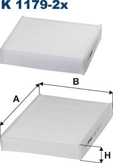 Filtron K1179-2x - Filtru, aer habitaclu parts5.com