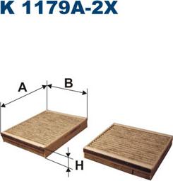 Filtron K1179A-2x - Filter, vazduh unutrašnjeg prostora parts5.com