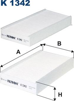 Filtron K1342-2x - Filtru, aer habitaclu parts5.com