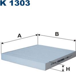 Filtron K1303 - Filtre, kabin havası parts5.com