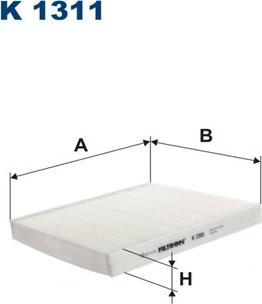 Filtron K1311 - Suodatin, sisäilma parts5.com