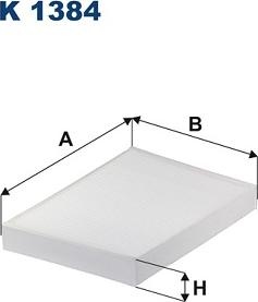 Filtron K 1384 - Filtro, aire habitáculo parts5.com