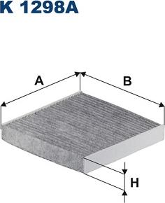 Filtron K 1298A - Filtr, wentylacja przestrzeni pasażerskiej parts5.com