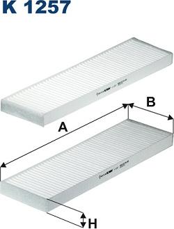 Filtron K1257-2x - Filtru, aer habitaclu parts5.com