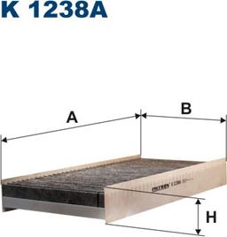 Filtron K1238A - Filtru, aer habitaclu parts5.com