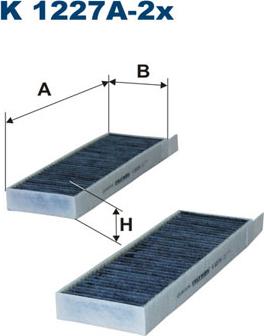 Filtron K1227A-2x - Filtro, aire habitáculo parts5.com