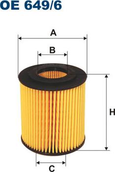 Filtron OE649/6 - Oil Filter parts5.com