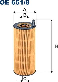 Filtron OE651/8 - Olejový filter parts5.com