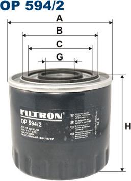 Filtron OP594/2 - Filtr oleju parts5.com