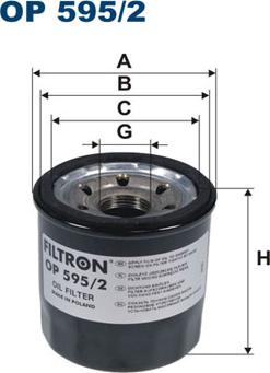 Filtron OP595/2 - Olajszűrő parts5.com